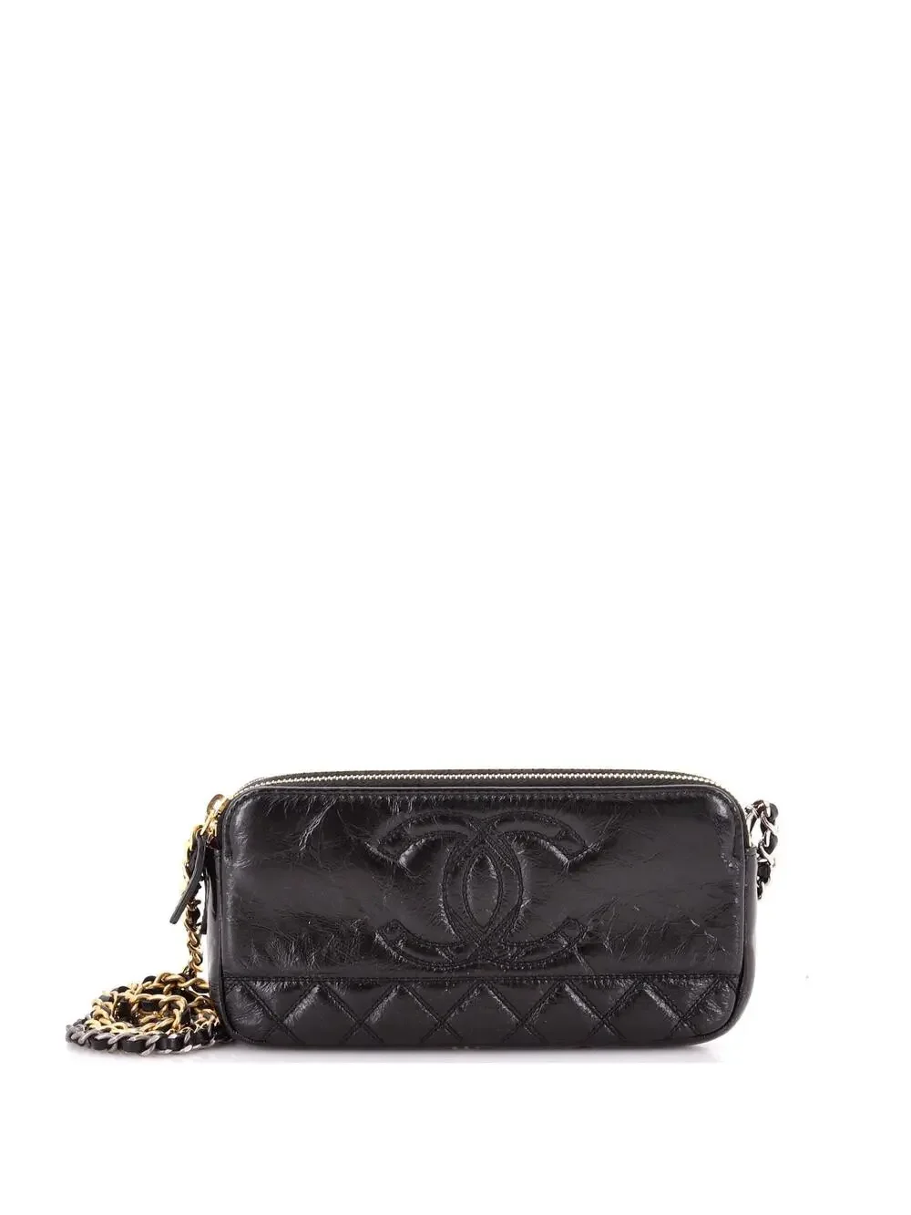 Chanel Cc Double Zip Clutch With Chain #343066C26B